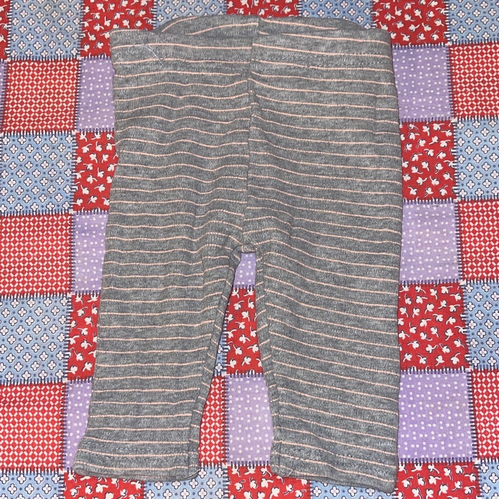 Bon Bebe Gray Striped Kids Leggings